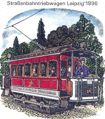 Bild: Stra&szlig;enbahn mit Stangen-Stromabnehmer
