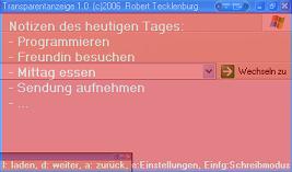 Bild: Transparentanzeige